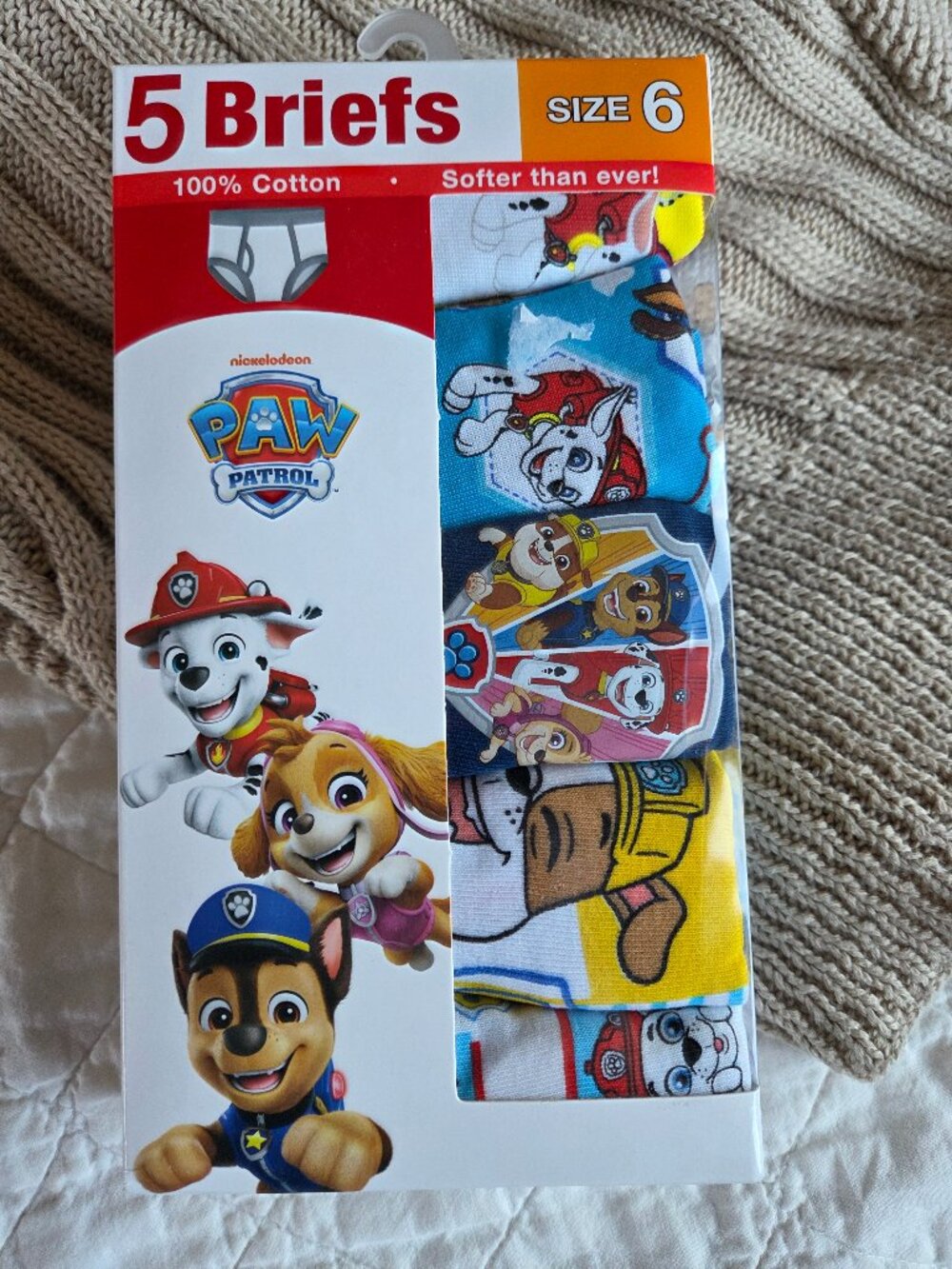Paw Patrol Briefs - 100% Cotton